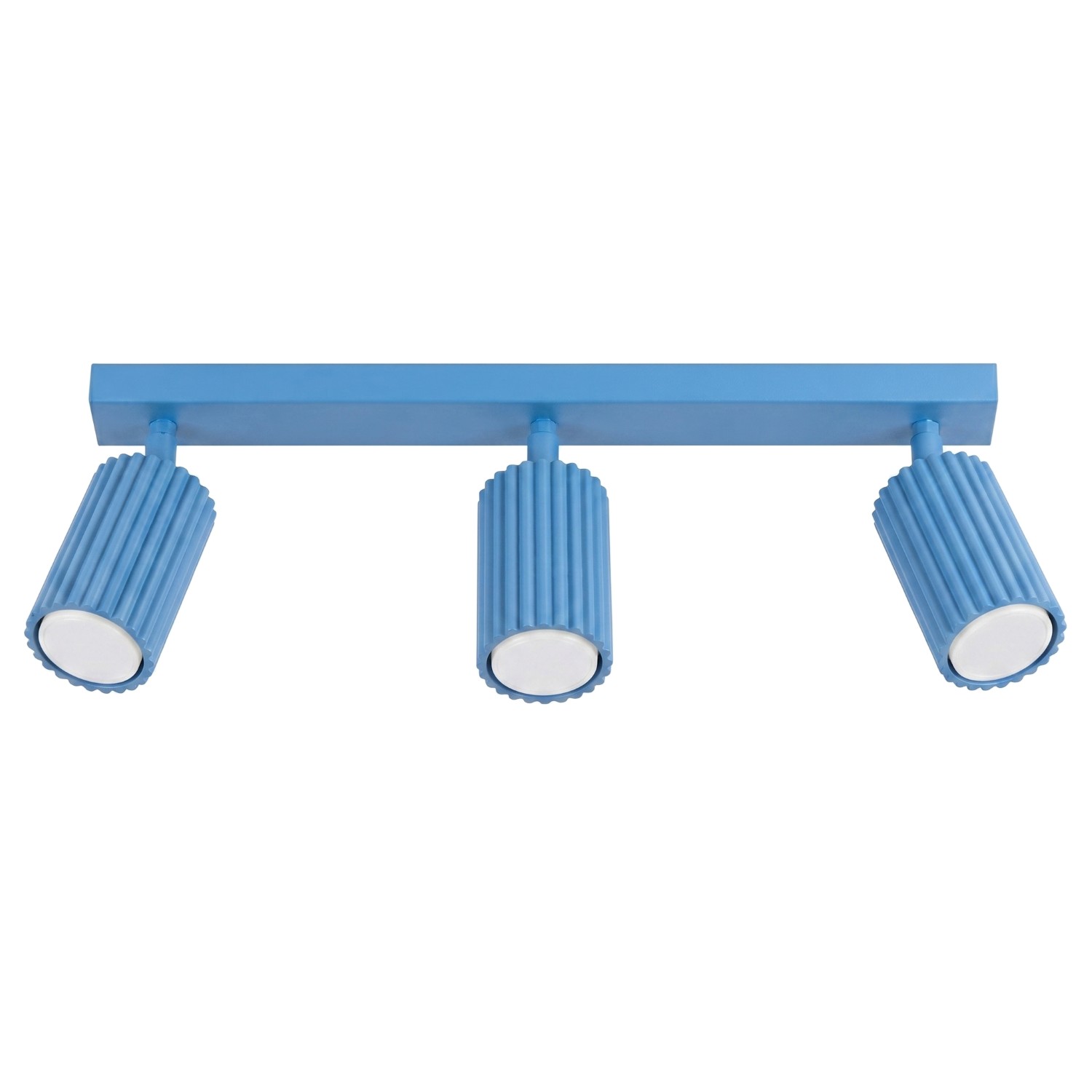 Deckenleuchten Karbon Hellblau 3xgu10 45cm Aluminium Sollux