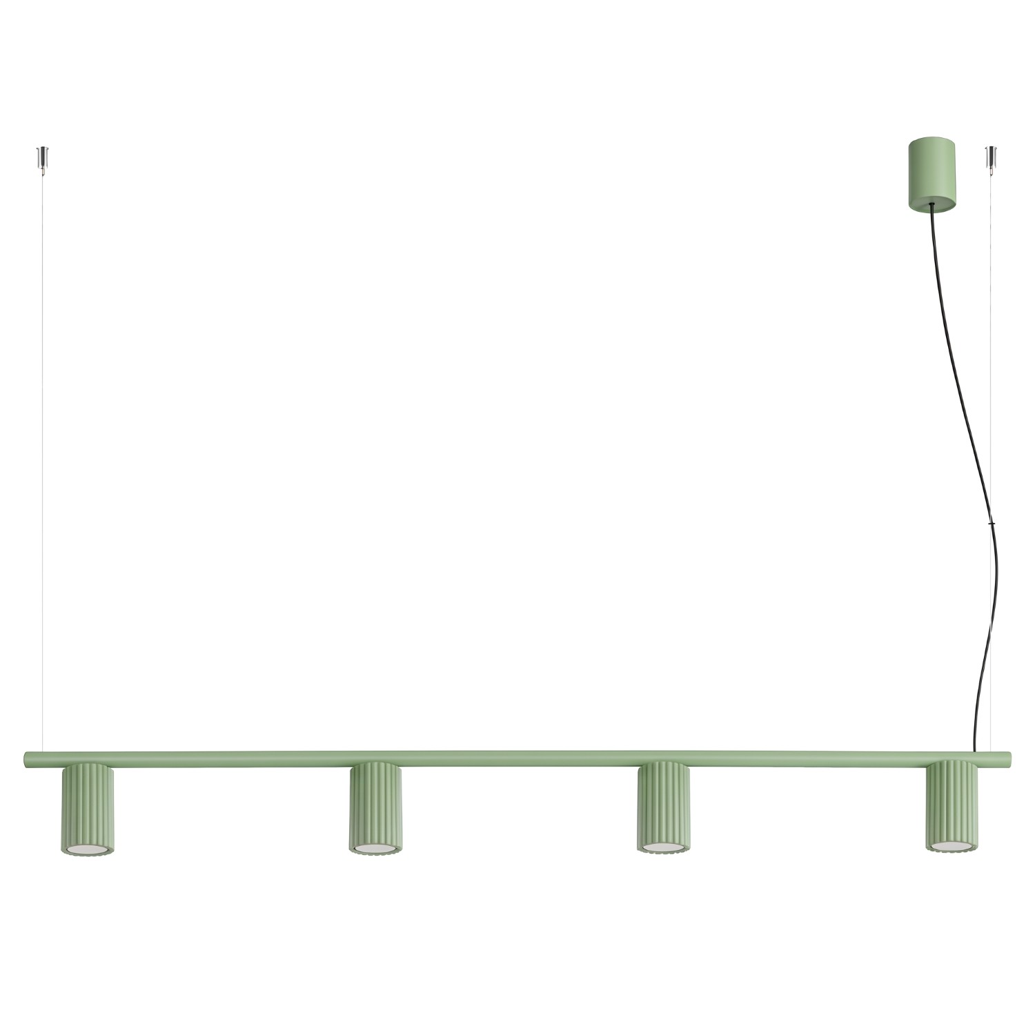 Kronleuchter Karbon Salbei 4xgu10 122cm Aluminium Sollux