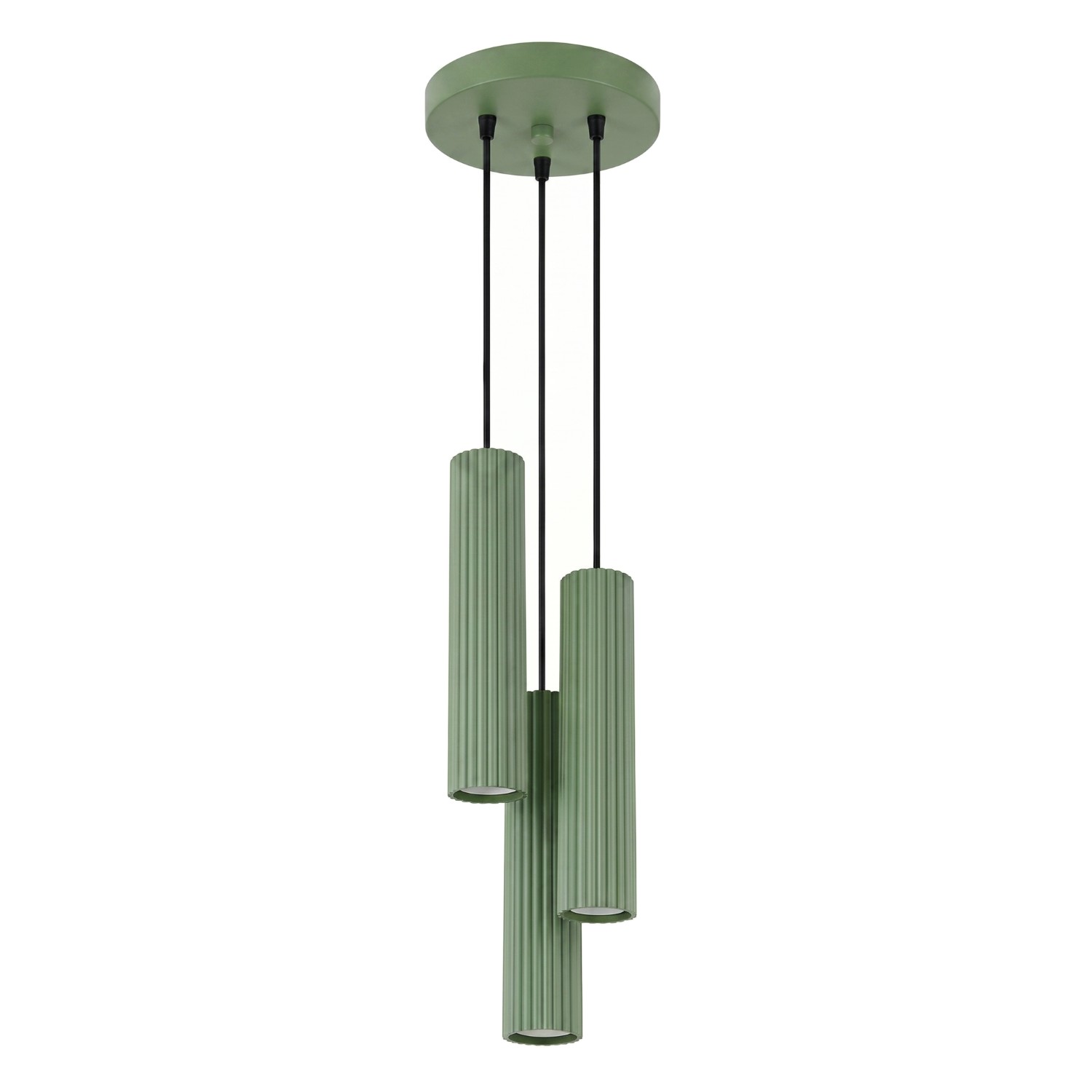 Pendelleuchten Karbon Salbei 3xgu10 19.5cm Aluminium Sollux
