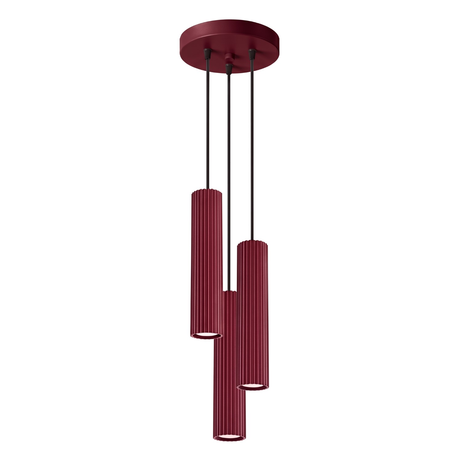 Pendelleuchten Karbon Burgund 3xgu10 19.5cm Sollux