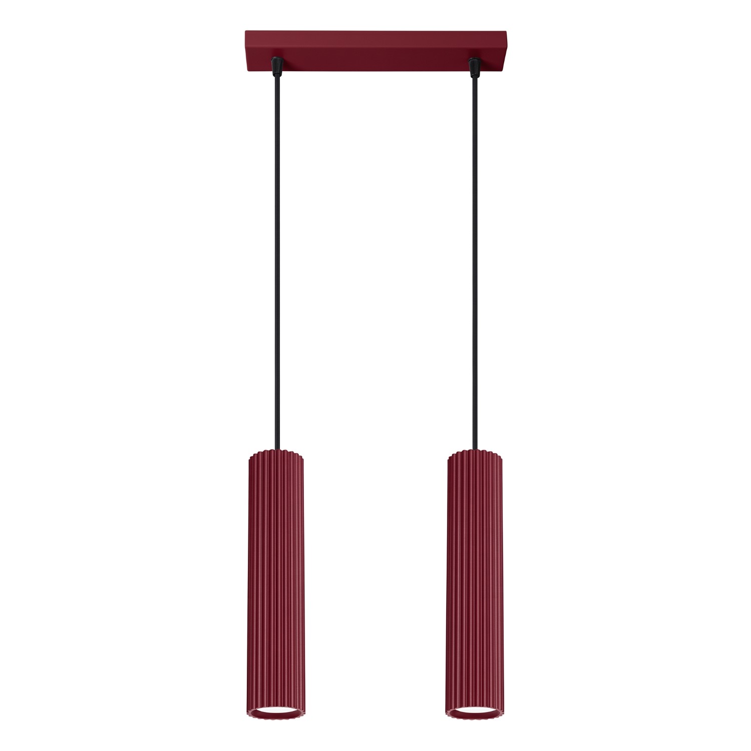 Pendelleuchten Karbon Burgund 2xgu10 30cm Aluminium Sollux