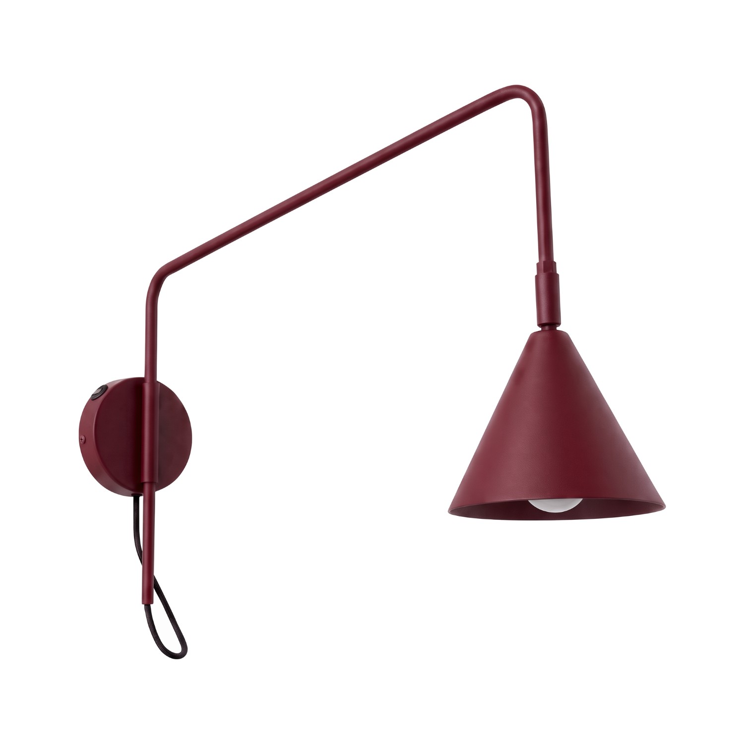 Wandleuchten Nox Burgund 1xe14 14cm Stahl Sollux