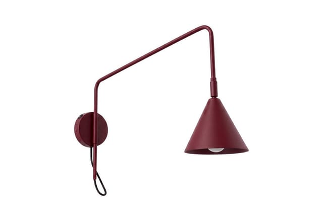 Wandleuchten Nox Burgund 1xe14 14cm Stahl Sollux