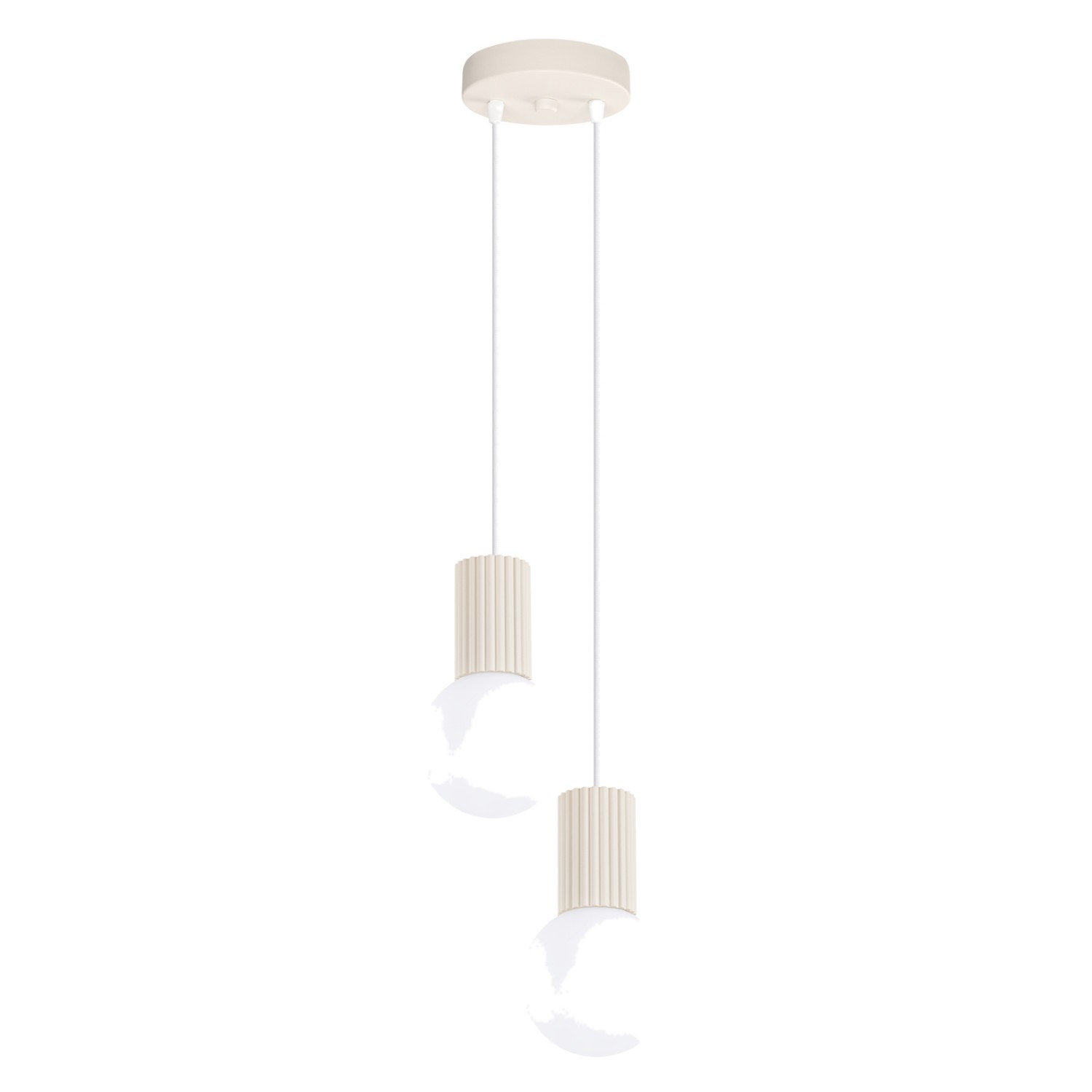 Pendelleuchten Halo Beige 2xg9 15cm Aluminium Sollux