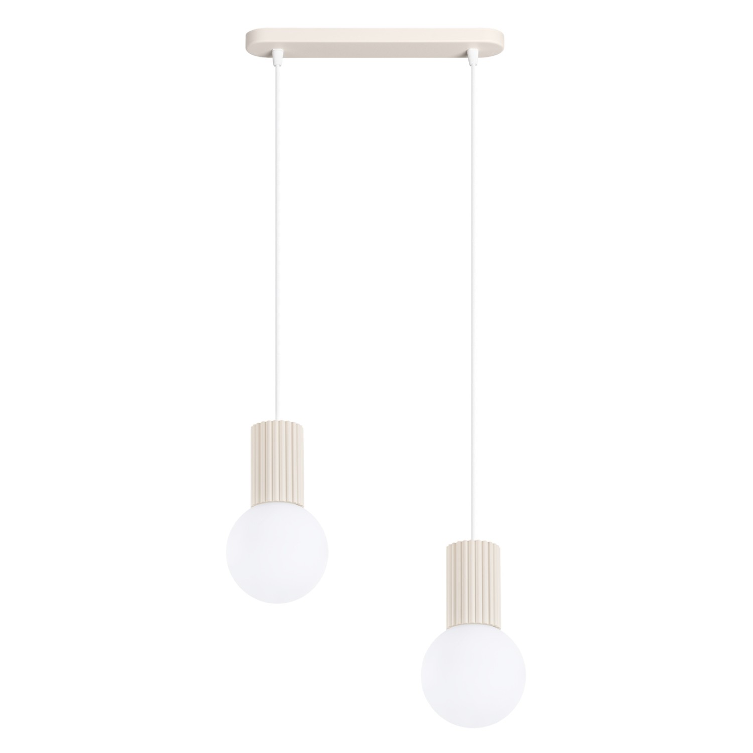 Pendelleuchten Halo Beige 2xg9 33.5cm Aluminium Sollux