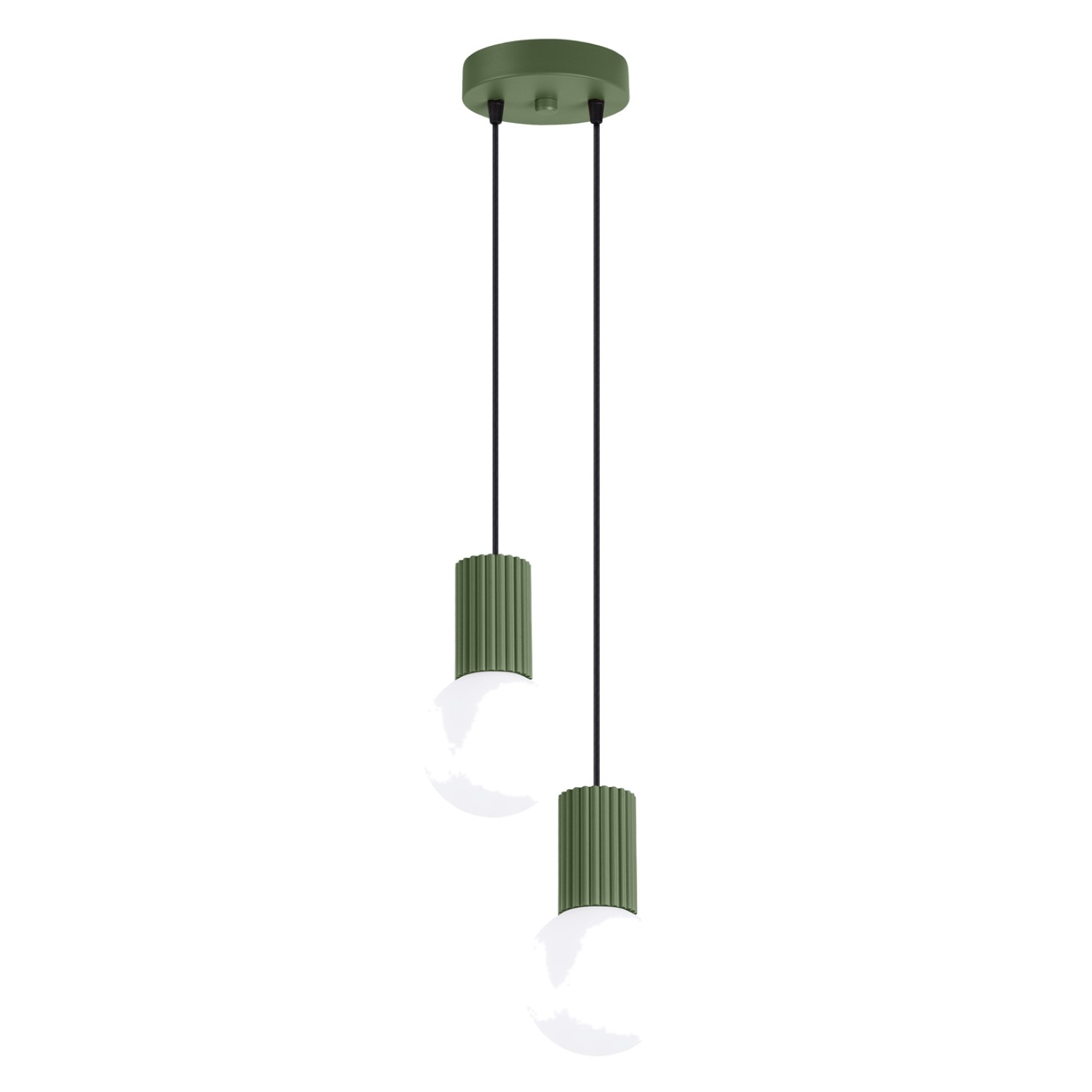 Pendelleuchten Halo Olivgrün 2xg9 15cm Aluminium Sollux