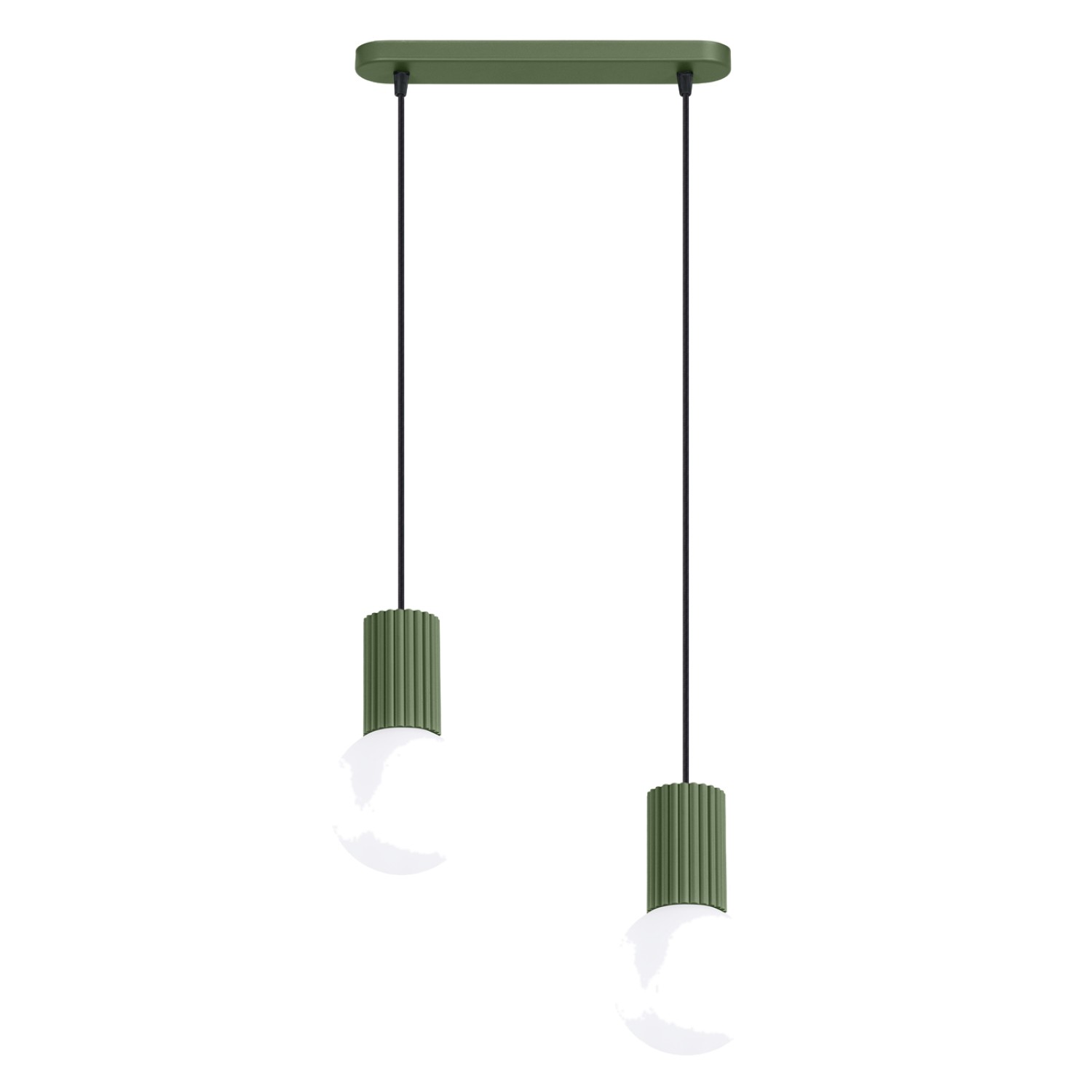 Pendelleuchten Halo Olivgrün 2xg9 33.5cm Aluminium Sollux
