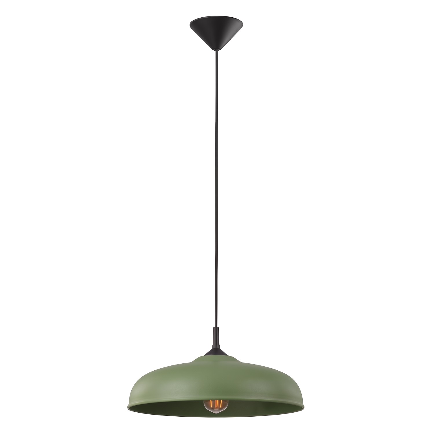 Pendelleuchten Gina Olivgrün 1xe27 38cm Stahl Sollux