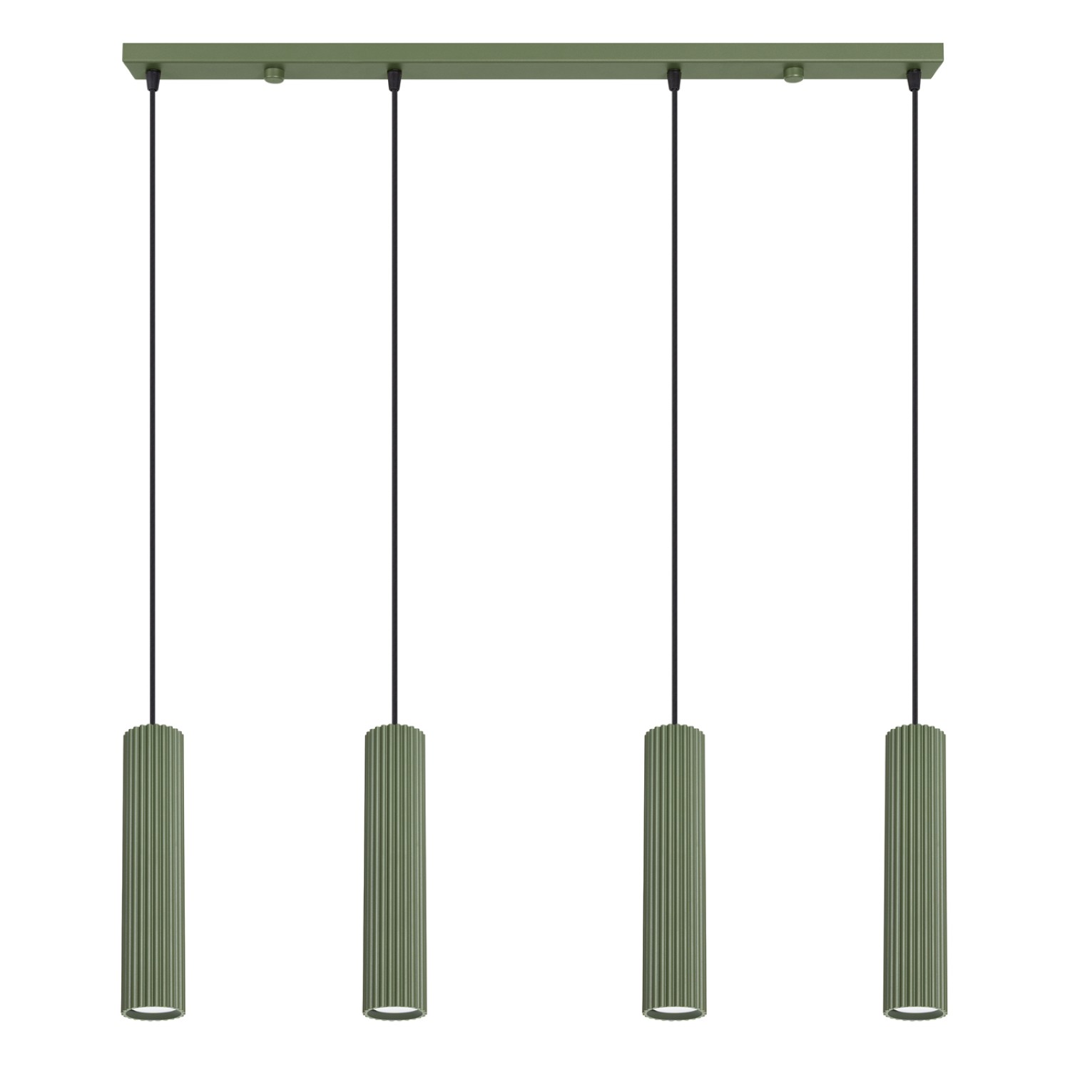 Pendelleuchten Karbon Olivgrün 4xgu10 81cm Aluminium Sollux