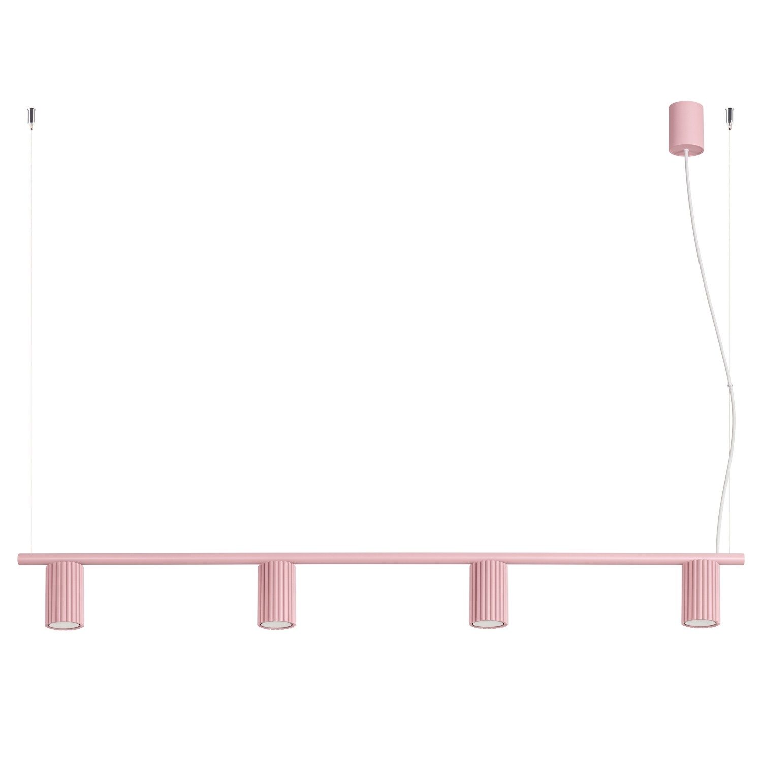 Kronleuchter Karbon Rosa 4xgu10 122cm Aluminium Sollux