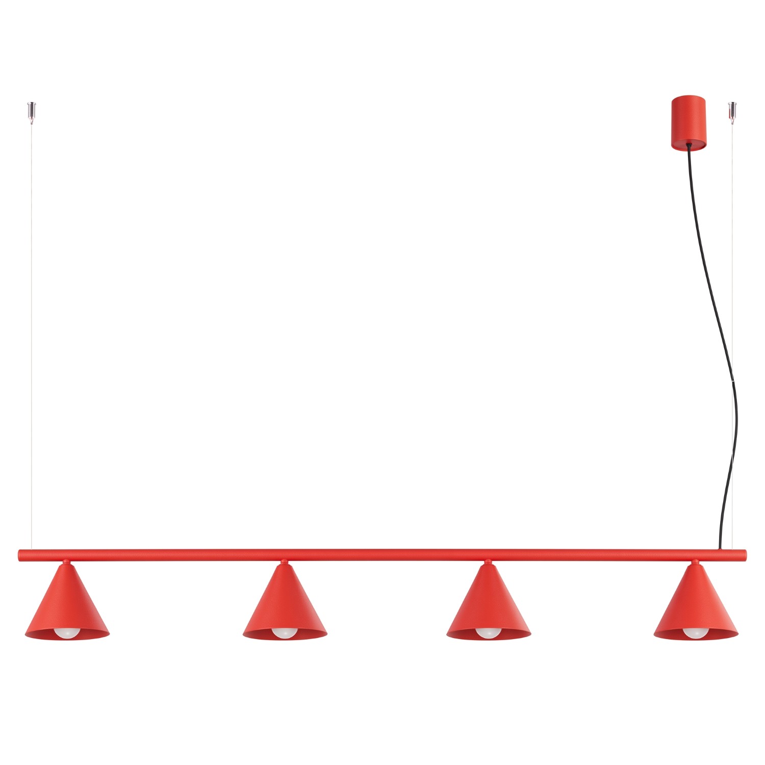 Kronleuchter Nox Rot 4xe14 122cm Stahl Sollux