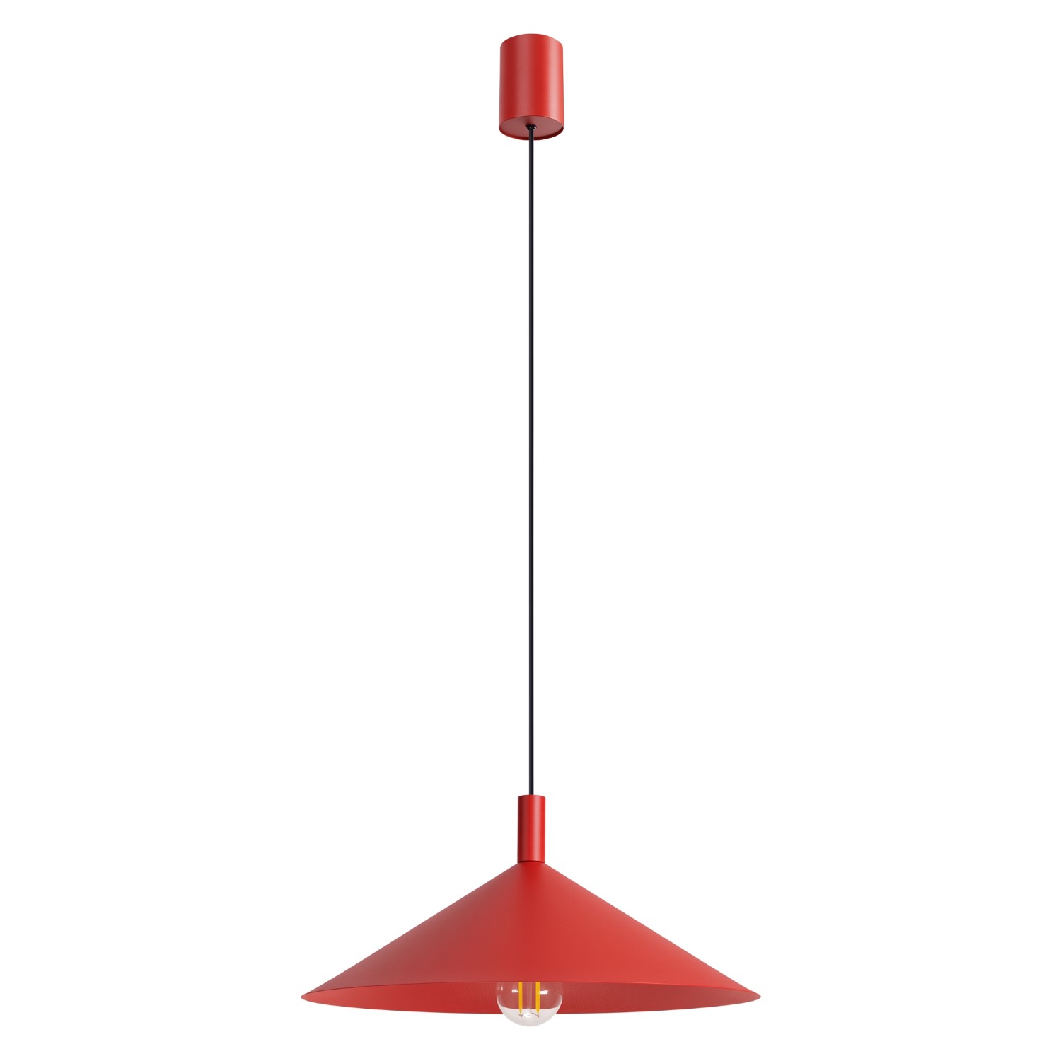 Pendelleuchten Nox Rot 1xe27 40cm Stahl Sollux