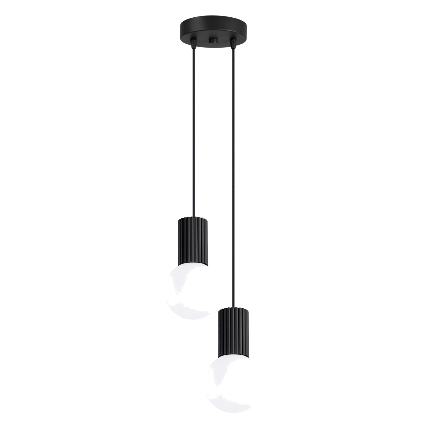 Pendelleuchten Halo Schwarz 2xg9 15cm Aluminium Sollux