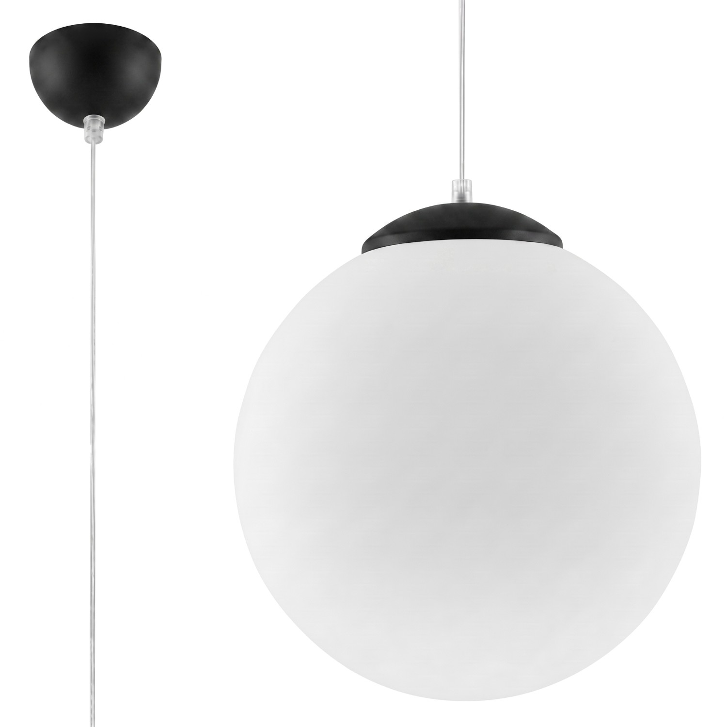 Pendelleuchten Ugo Schwarz 1xe27 40cm Stahl Sollux