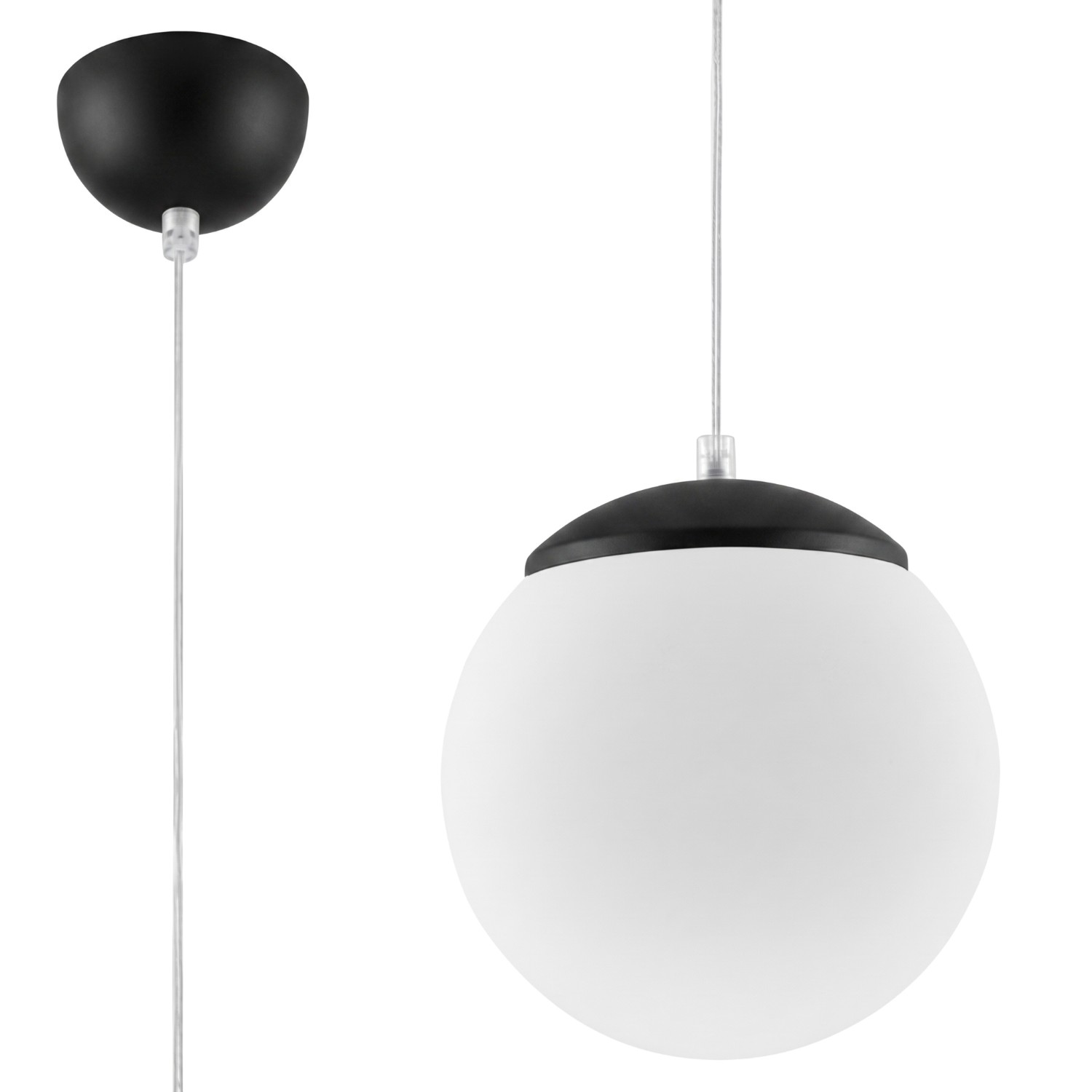 Pendelleuchten Ugo Schwarz 1xe27 20cm Stahl Sollux