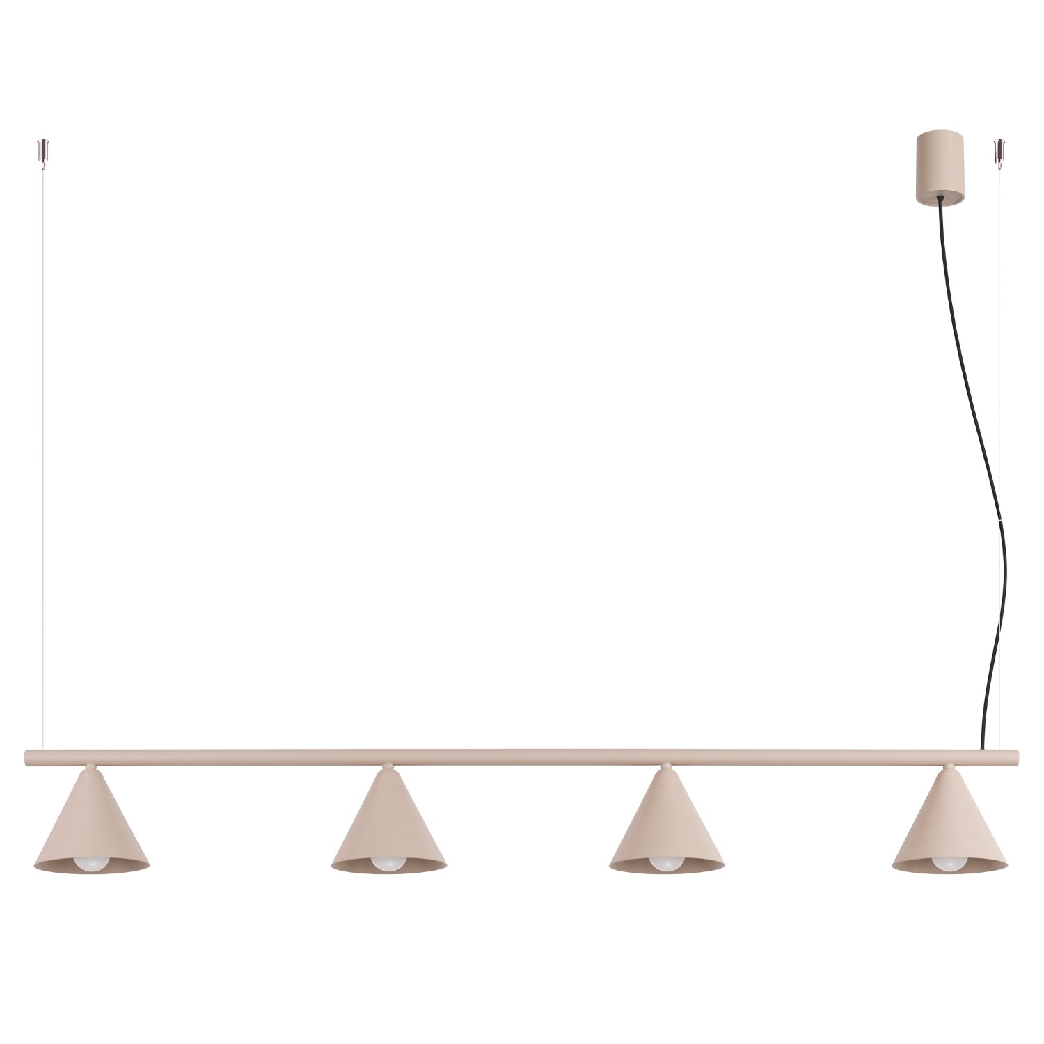 Kronleuchter Nox Taupe 4xe14 122cm Stahl Sollux