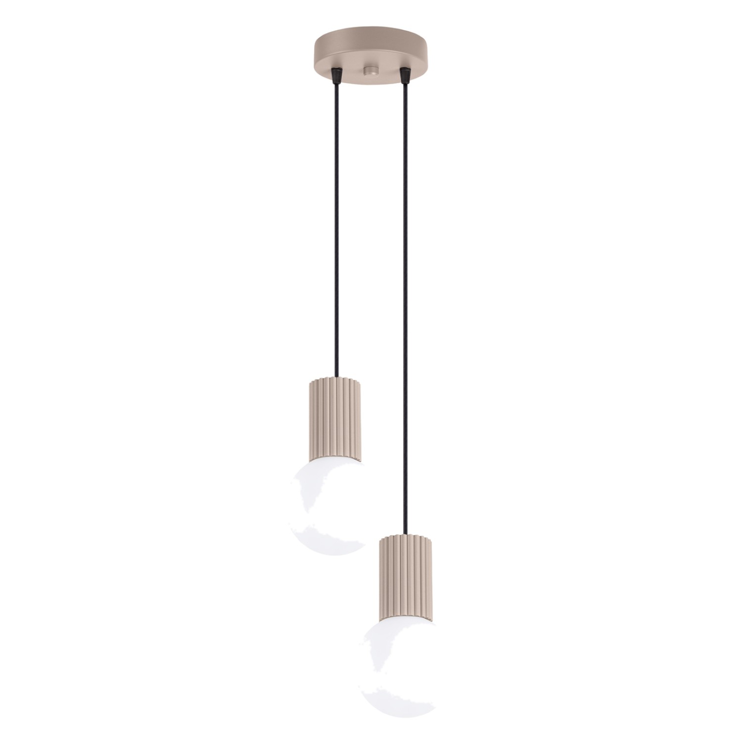 Pendelleuchten Halo Taupe 2xg9 15cm Aluminium Sollux