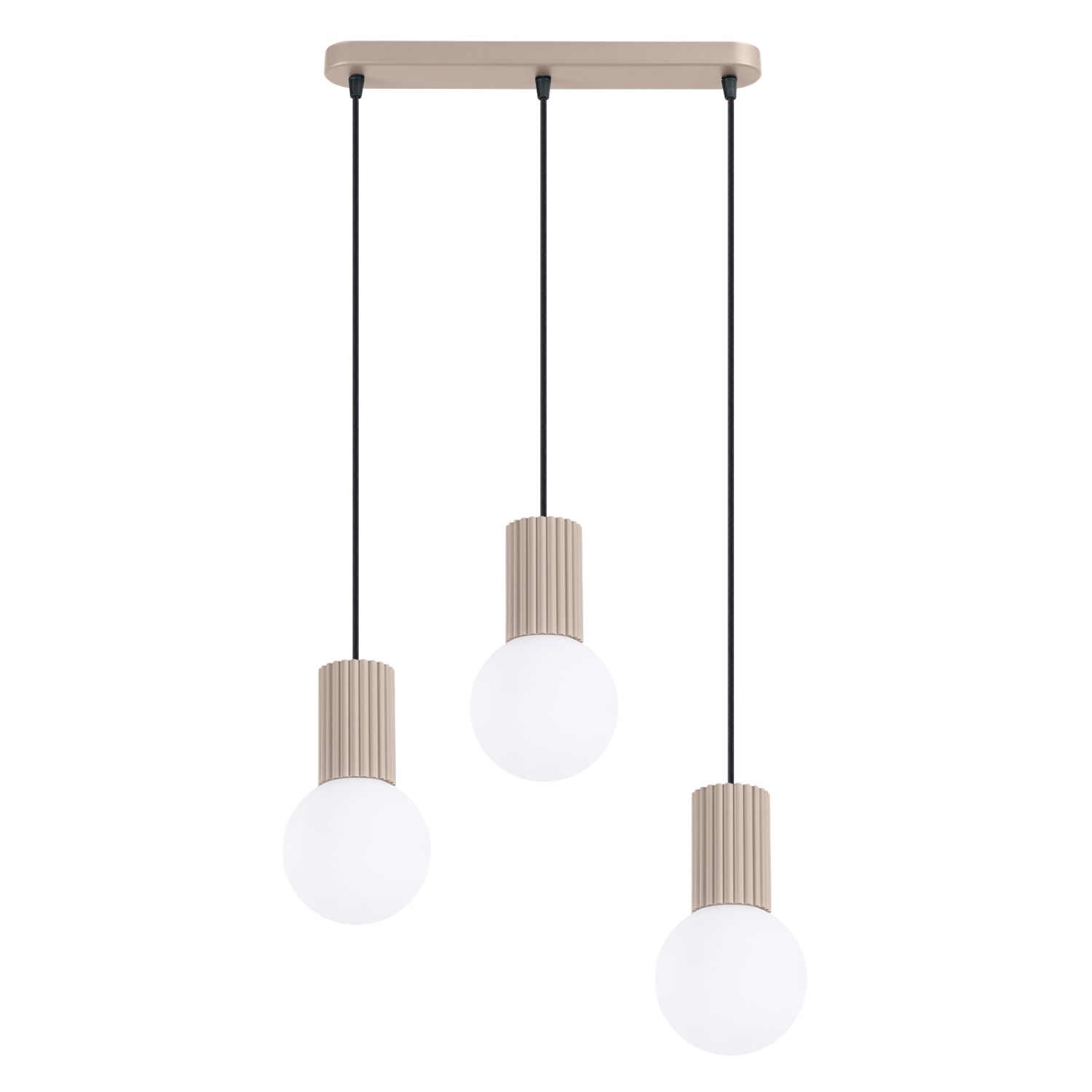 Pendelleuchten Halo Taupe 3xg9 40cm Aluminium Sollux