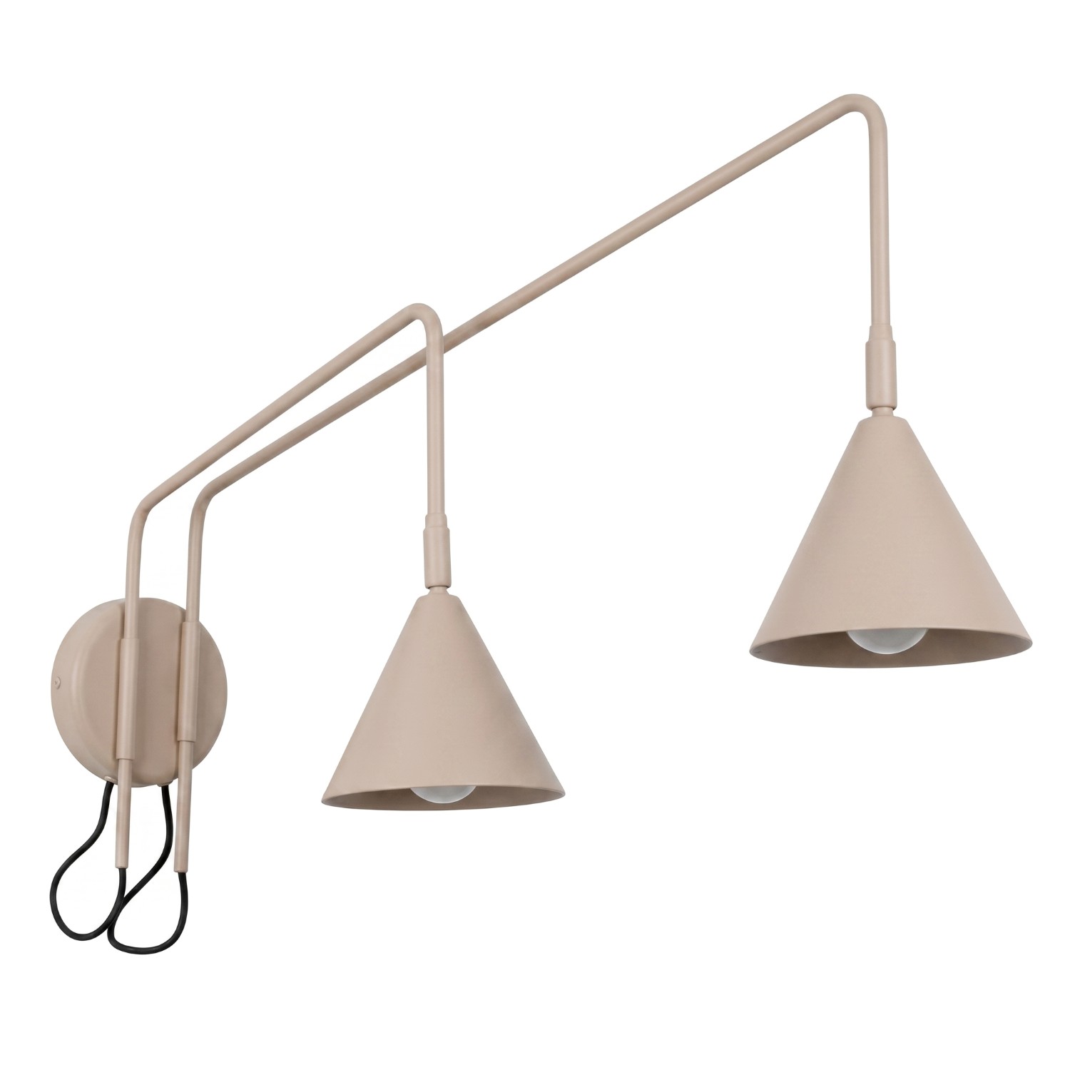 Wandleuchten Nox Taupe 2xe14 150cm Stahl Sollux