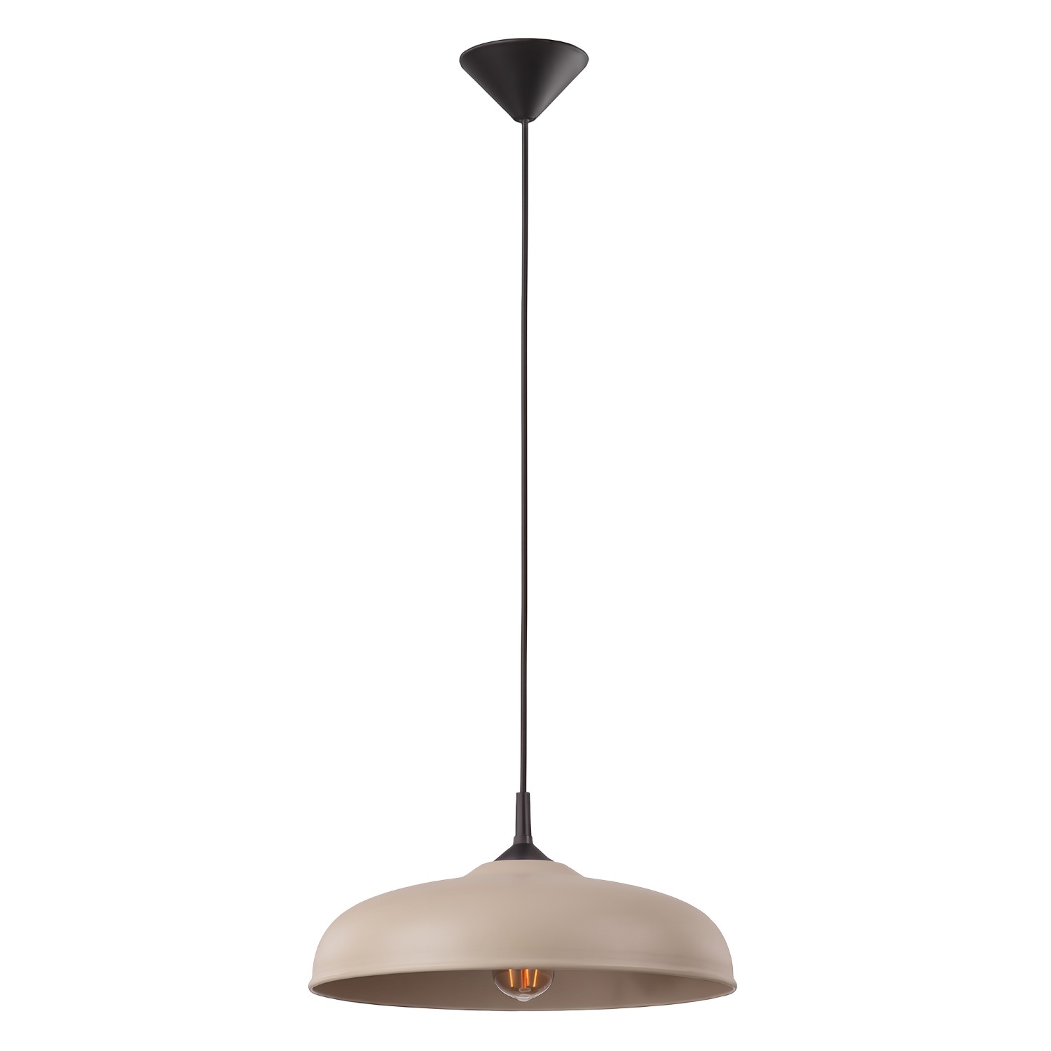 Pendelleuchten Gina Taupe 1xe27 38cm Stahl Sollux