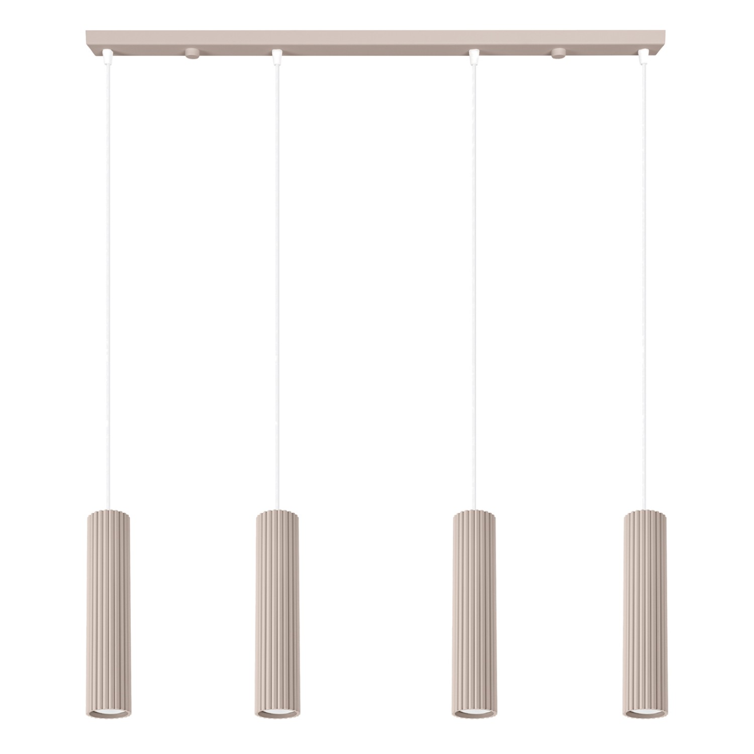 Pendelleuchten Karbon Taupe 4xgu10 81cm Aluminium Sollux