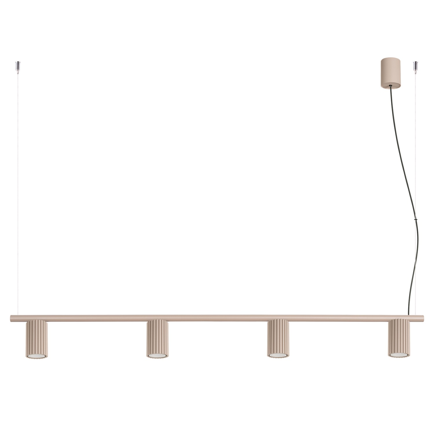 Kronleuchter Karbon Taupe 4xgu10 122cm Aluminium Sollux