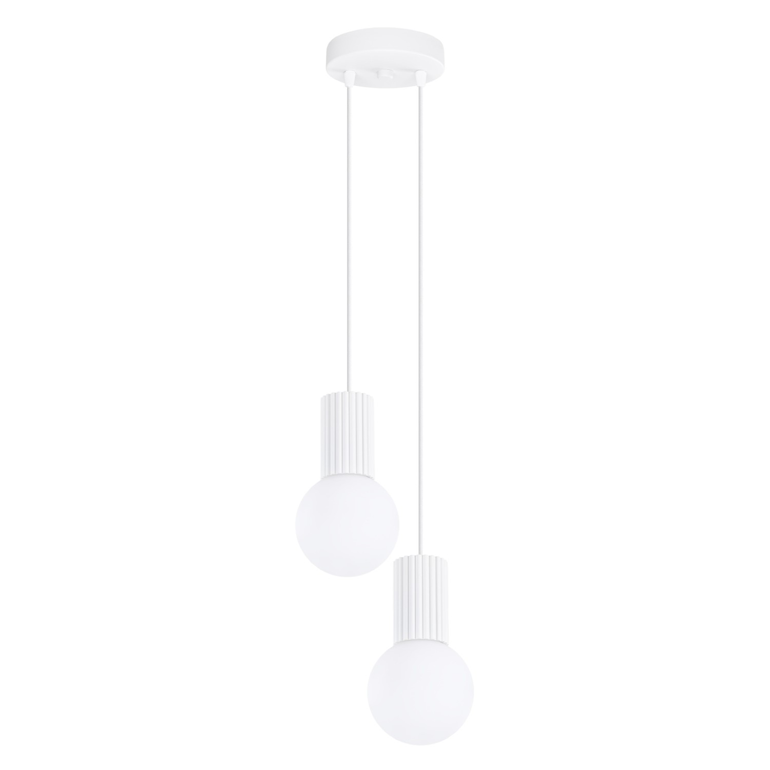 Pendelleuchten Halo Weiß 2xg9 15cm Aluminium Sollux