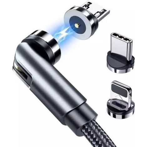 1 M Langes Magnetkabel, 3-in-1-magnetladegerät, Schnellladefunktion, Extrem Robustes, Geflochtenes Nylonkabel