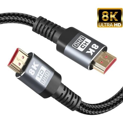 1,5 M Hdmi 2.1-kabel, 8k 60 Hz, 4k 120 Hz, Dolby Vision, High Speed (48 Gbit/s Über Ethernet), Unterstützt 3d, Earc, Hdr, Dynamic Vrr – 1,5 M