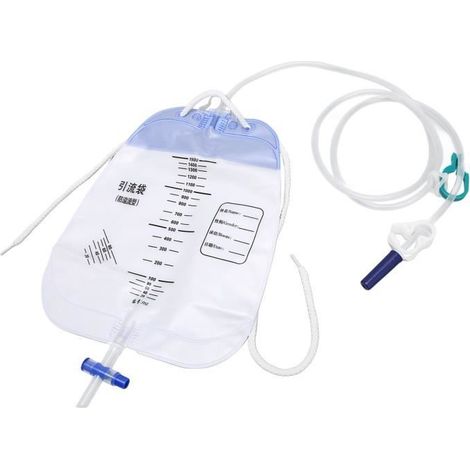 Salutuya 5-teiliger Pvc-urinbeutel, Verdicktes Pvc, Anti-reflux, Einweg-katheter-hygieneprodukte