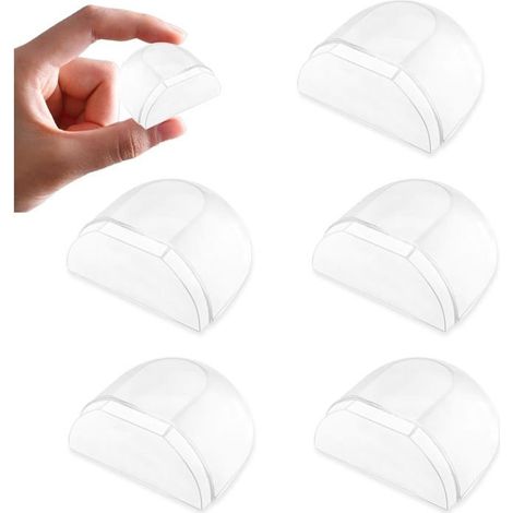 (farbe: Transparent) 5 Türstopper, Transparente Türstopper, Halbkreisförmige, Selbstklebende Türstopper Für Alle Hartböden, Assur