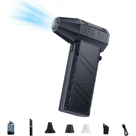 Mini-jetgebläse, 140.000 U/min, 2 X 3000 Mah, Verbesserter Hochgeschwindigkeits-turbolüfter, 53 M/s, Leistungsstarker Lüfter