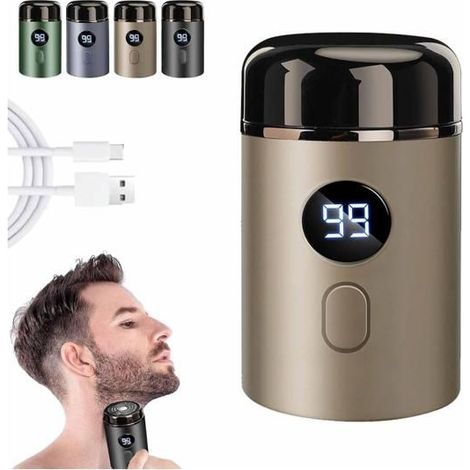 2025 Easy Trim Rasierer, Easy Trim Herren-intimrasierer, Mini-elektrorasierer Für Männer, Wasserdicht, Kabellos, Für Nass- Und Trockenrasur Geeignet, Mit Display (gold)