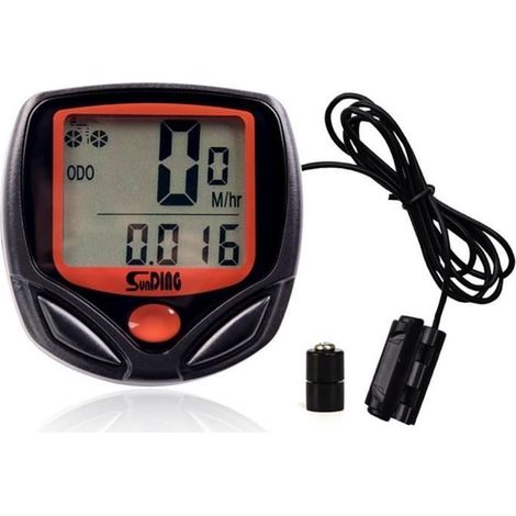 Sunding Sd-548b Kabelgebundener Fahrradcomputer, Kilometerzähler, Geschwindigkeitsmesser, Wasserdichtes Lcd-display, 14 Funktionen