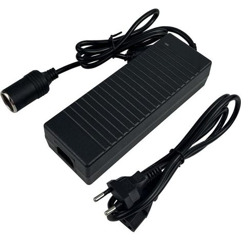 220v Auf 12v Zigarettenanzünder-adapter – Kfz-zigarettenanzünderstecker-adapter – Schwarz – Für Reifenfüller/vakuumgerät