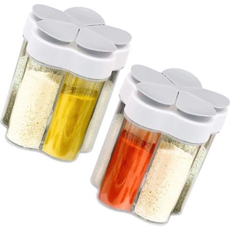 Gewürzgläser – Reisegröße – 5 In 1 – Transparent – Auslaufsicher – Kompakt
