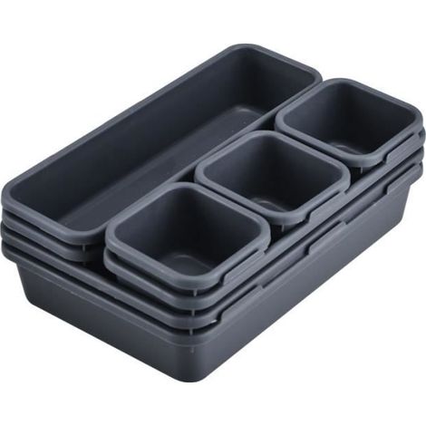 Schubladenorganizer Für Büro Und Küche, 8-teiliges Set Mit Extra Tiefen Schubladeneinsätzen Aus Kunststoff Für Zuhause Und Büro