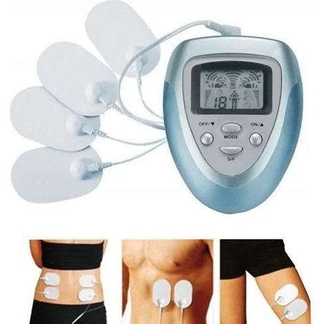 Elektrostimulationsgerät Für Oberschenkel Und Bauch, Zur Gewichtsreduktion, Massage – Vibration – Muskelstraffung – 4 Elektroden – 1 Anschlusskabel – 1 Bedienungsanleitung H01f2