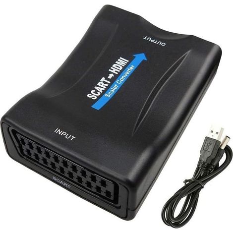 Scart-zu-hdmi-konverteradapter, Scart-zu-hdmi-video-audio-adapter 1080p Hd-unterstützung Pal Ntsc Secam Für Ps4, Ps3 Und Tv