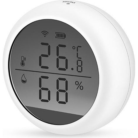 Wlan-thermometer Und Hygrometer Für Den Innenbereich, Fernsteuerung Per App, Usb/aaa-anschluss, Hd-lcd-display, Kompatibel Mit Alexa/google Assistant Und Tuya