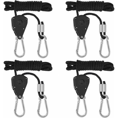Verstellbarer Ratschenspanner 180 Cm – 2er-pack Mit 4,7 Mm (1/8″) Nylonseil, Max. Belastung 68 Kg, Ideal Für Pflanzenlampen