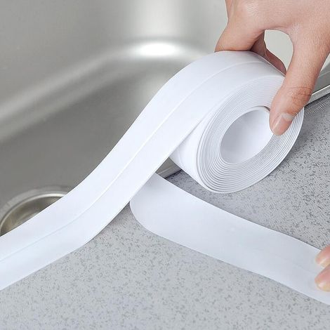 Wasserdichte Klebedichtung Für Küche Und Bad – 2,2 Cm × 3,2 M – Glatte Oberfläche, Weiß – Einzelrolle