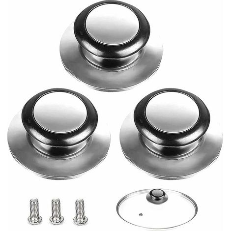 Deckelknauf, 3-teiliges Set Topfdeckelgriff, Geeignet Für Glasdeckel, Edelstahl-topfdeckel, Für Küchenutensilien