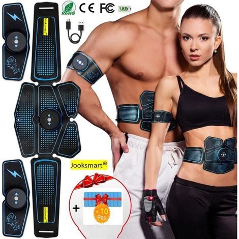 Wiederaufladbarer Usb-elektrostimulationsgürtel Für Die Bauchmuskulatur – 6 Trainingsmodi – 9 Intensitätsstufen – Elektrisches Muskeltrainingsgerät Für Männer Und Frauen