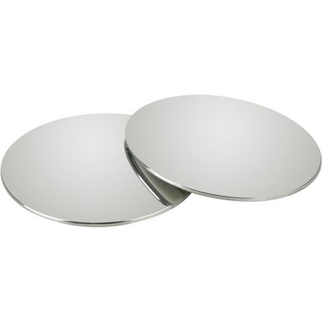 2er-pack 50 Mm Drehbarer Totwinkelspiegel Für Autos, Rahmenlos, Rund, 360° Drehbar, Hd-glas, Selbstklebend, Konvex, Rückspiegel, Seitenspiegel Zur Überwachung Des Totwinkels, Für Fahrzeuge, Motorräder