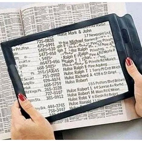 – Leselupe Im A4-format – 3-fache Vergrößerung – Material: Pvc – Hd-modell Für Den Bürogebrauch – Größe: 300 X 195 Mm