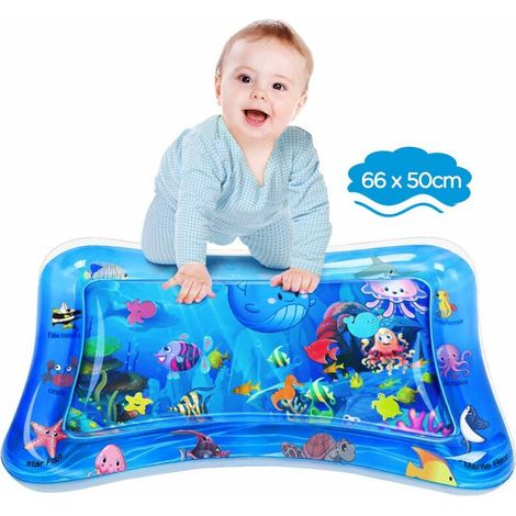 Baby-wasserspielmatte, Bpa-freie Wasserspielmatte, Babyspielzeug Für 3-6-9 Monate, Aufblasbare Bauchlagematte (65 X 50 Cm)