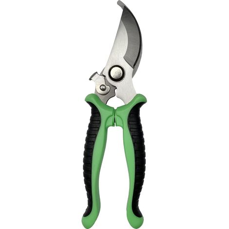Professionelle, Rutschfeste Gartenschere Aus Sk5-stahl Mit Ergonomischem, Arretierbarem Griff. Für Äste Bis 20 Mm Durchmesser.
