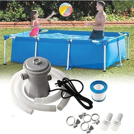 Elektrische Poolpumpe (300 Gallonen) – Fördermenge 300 Gph – Kartuschenfilter – Abmessungen 16 × 16 × 19 Cm