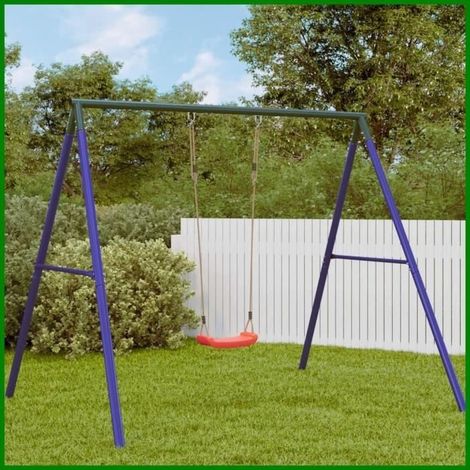 Rote Gartenschaukel – Rutschfester Pe-sitz – Verstellbare Seillänge – Max. Belastung 50 Kg – Für Kinder Von 3–10 Jahren